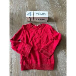 Splendid girls sweater red sz 4 lurex glitter stripe